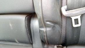 Rear seats, 2nd row, left, VW Tiguan 22-24, black leather, perforated, with belt, dry-cleanable, sooty, dented