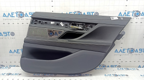 Door trim card rear right BMW 7 G12 16-22 without curtain, black leather, with backlight, Harman Kardon, bumps, scratches