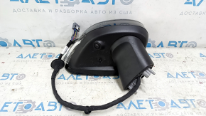 Right side mirror assembly for Volvo XC90 16-23, 15+4 pins, turn signal, heated, auto-dimming, BSM, camera, black, chips, scratches