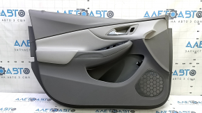 Door trim panel front left Chevrolet Volt 16 - gray, gray insert, gray leather armrest, with window lift control, without gas filler flap button, worn