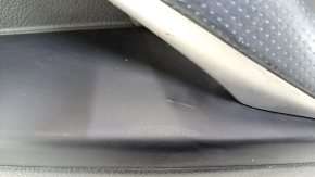 Front right door panel for Lexus CT200h 11-17, black leather, insert and armrest, black leather, with control panel, scratches, paint stain on the leather