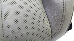 Driver's seat upholstery, lower part, Honda Accord 18-22, gray leather, heated, ventilated, worn, dry cleanable