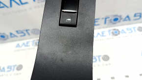 Front right window lift control for a 2021 Ford Explorer, black and chrome, with trim, broken mount, scratches