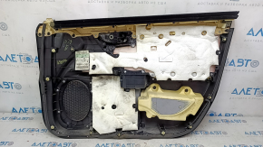 Front left door panel for Lexus CT200h 11-17 black leather, insert and armrest black leather, scratches