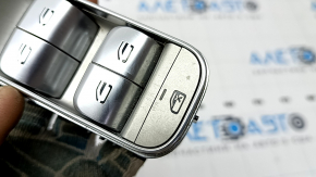 Front left window lift control Mercedes W167 GLE 350 450 20-24 chrome with automatic folding mirrors, worn