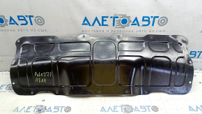 The battery cover under the rear row of seats of the Polestar 2 21-25 is bent at the corner.