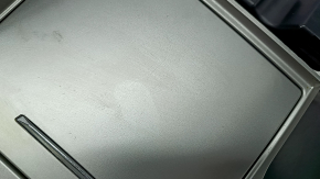 Ford Explorer 20-24 AWD center console trim with cup holder, gray with chrome, scratches