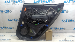 Door trim, rear left, Polestar 2 21-25, black, plastic, armrest, cloth, insert, black cloth, with handle, scratches