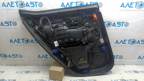 Door trim, rear right card, Polestar 2 21-25, black, plastic, armrest, black cloth, insert, black cloth, with handle, worn