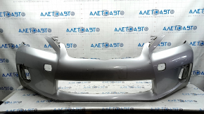 Bare front bumper Lexus CT200h 11-13 pre-restoration, silver 1J4, cracks, scuffs, scratches, broken fasteners, fake