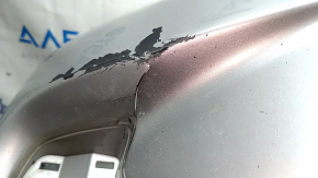 Bare front bumper Lexus CT200h 11-13 pre-restoration, silver 1J4, cracks, scuffs, scratches, broken fasteners, fake