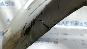Bare front bumper Lexus CT200h 11-13 pre-restoration, silver 1J4, cracks, scuffs, scratches, broken fasteners, fake