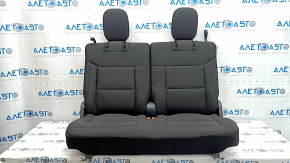 Rear seat, 3rd row, Ford Explorer 20-23, black cloth, mechanical, dents, needs cleaning