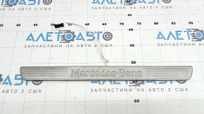 Outer front left door sill plate for Mercedes W167 GLE 350 450 20-24, chrome with backlight, scratches, dents