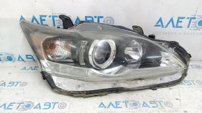 Lexus CT200h 11-13 halogen front right headlight, LED DRL, sand, polished, worn