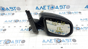 Right side mirror assembly Mercedes W167 GLE 350 450 20-23 8+8 turn signal, heated, BSM, backlight, black