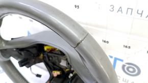 Naked steering wheel Chevrolet Volt 16 - leather, gray, no buttons, with paddle shifters, heated, worn