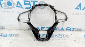 VW Tiguan 22-24 steering wheel cover, gloss black with gray, 2 pieces, crack in the mount