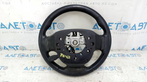 Lexus CT200h 11-13 black leather steering wheel with gray stitching, buttons, cruise control, scratches, worn, needs cleaning