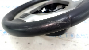 Lexus CT200h 11-13 black leather steering wheel with gray stitching, buttons, cruise control, scratches, worn, needs cleaning