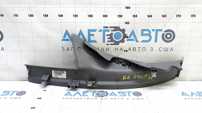 Rear right door sill trim for Chevrolet Volt 16 - gray, scratches, whitened plastic, broken fastener