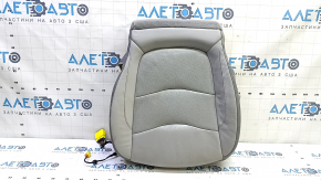 Chevrolet Volt 16 driver's seat upholstery - gray leather, heated, blue stitching, worn
