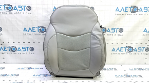 Chevrolet Volt 16 driver's seat back upholstery - gray leather, heated, blue stitching, worn