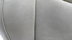 Chevrolet Volt 16 driver's seat back upholstery - gray leather, heated, blue stitching, worn