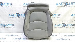 Chevrolet Volt 16 passenger seat cushion upholstery - gray leather, heated, blue stitching, worn