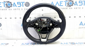 Naked steering wheel Honda Accord 18-22 leather, black, with paddle shifters, with overlays, without buttons, worn