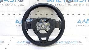 Naked steering wheel Honda Accord 18-22 leather, black, with paddle shifters, with overlays, without buttons, worn