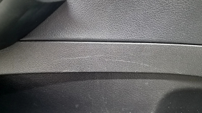 Door trim, front left, Mercedes W167 GLE 350 450 20-24, black leather, with backlight, black leather armrest, wood insert, Burmester, with handle, scratches