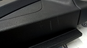 Door trim, front left, Mercedes W167 GLE 350 450 20-24, black leather, with backlight, black leather armrest, wood insert, Burmester, with handle, scratches