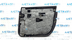 Door trim, front left, Mercedes W167 GLE 350 450 20-24, black leather, with backlight, black leather armrest, wood insert, Burmester, with handle, scratches