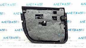 Door trim, front right, Mercedes W167 GLE 350 450 20-24, black leather, with backlight, black leather armrest, wood insert, Burmester, with handle, scratches