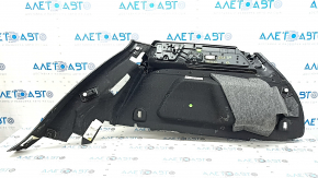 Left arch trim for Mercedes W167 GLE 350 450 20-24, black, for 2 rows, with mesh, with backlight, scratches, broken fasteners