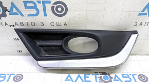Left front bumper grille for Honda CRV 17-19 under fog lights with chrome molding, sand