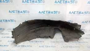 The rear left fender liner of a Lexus CT200h 11-17 has torn fasteners.