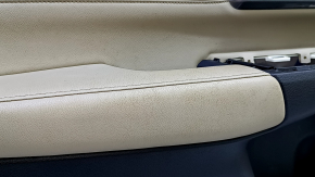 Black front left door panel for Honda CRV 17-22, beige leather insert, beige leather armrest, wood-look molding, with seat memory, ready for dry cleaning