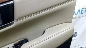 Black rear right door panel for Honda CRV 17-22, beige leather insert, beige leather armrest, wood-look molding, tweeter-like, dry-cleanable, scratches