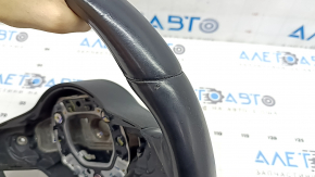 Mercedes W167 GLE 350 450 20-23 black leather steering wheel without heating, scratches, tear, dent