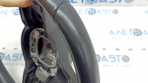 Mercedes W167 GLE 350 450 20-23 black leather steering wheel without heating, scratches, tear, dent