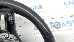 Mercedes W167 GLE 350 450 20-23 black leather steering wheel without heating, scratches, tear, dent