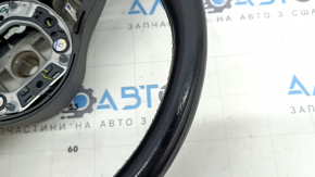 Mercedes W167 GLE 350 450 20-23 black leather steering wheel without heating, scratches, tear, dent