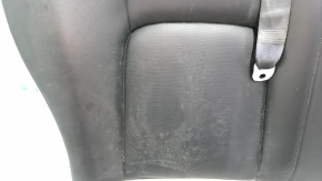 Right rear seat back for Lexus CT200h 11-13, black leather, with belt, dry-cleanable, scratches