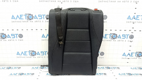 Backrest of the rear row of seats, 2nd row, left, Mercedes W167 GLE 350 450 20-24, black leather, perforated, with seat belt, for cleaning