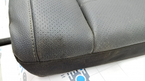 Backrest of the rear row of seats, 2nd row, left, Mercedes W167 GLE 350 450 20-24, black leather, perforated, with seat belt, for cleaning
