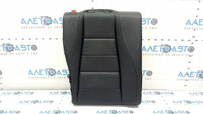 Backrest of the rear row of seats, 2nd row, right, Mercedes W167 GLE 350 450 20-24, black leather, perforated, for cleaning