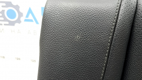 Backrest of the rear row of seats, 2nd row, right, Mercedes W167 GLE 350 450 20-24, black leather, perforated, for cleaning