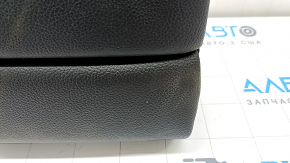 Backrest of the rear row of seats, 2nd row, central, Mercedes W167 GLE 350 450 20-24, black leather, dry-cleanable, scratches, dented